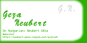 geza neubert business card